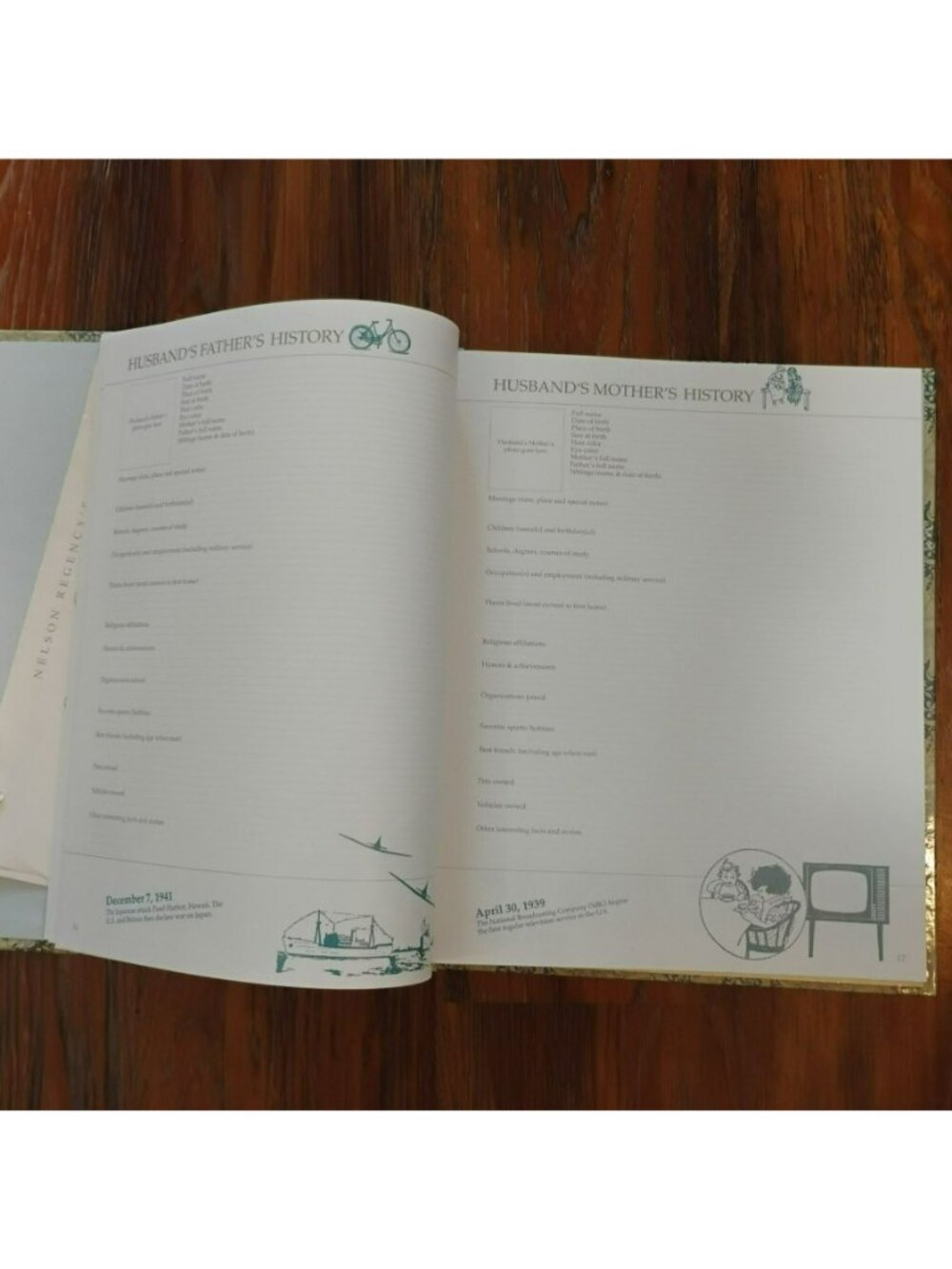 Our Family: A Historical Journal, Nelson Regency 1992 Hardcover Genealogy Album - Picture 6 of 8